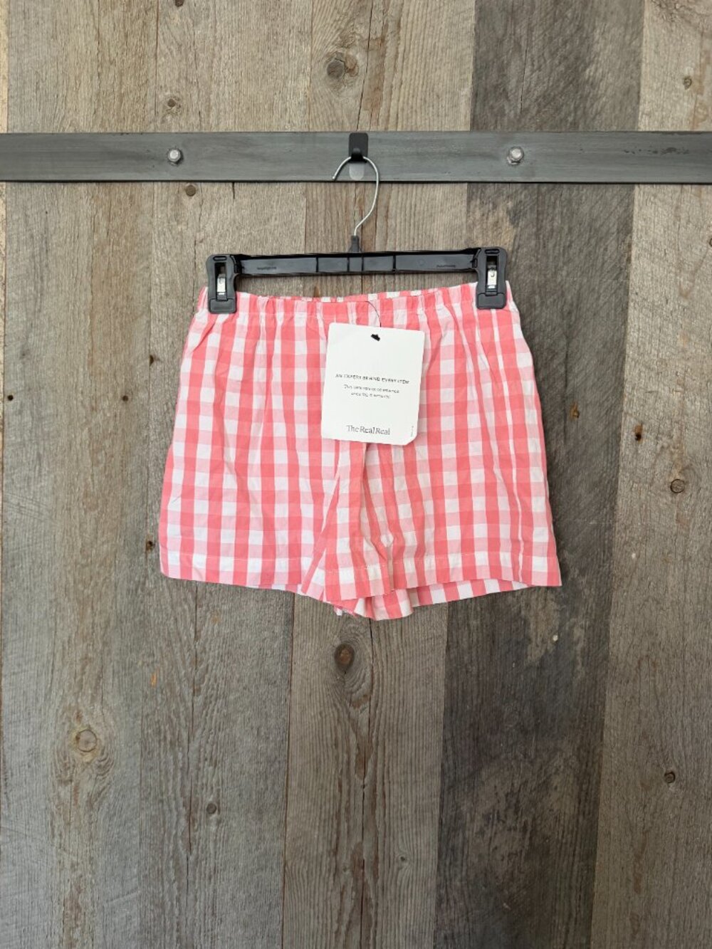 The Real Real Pink and White Plaid Shorts XS